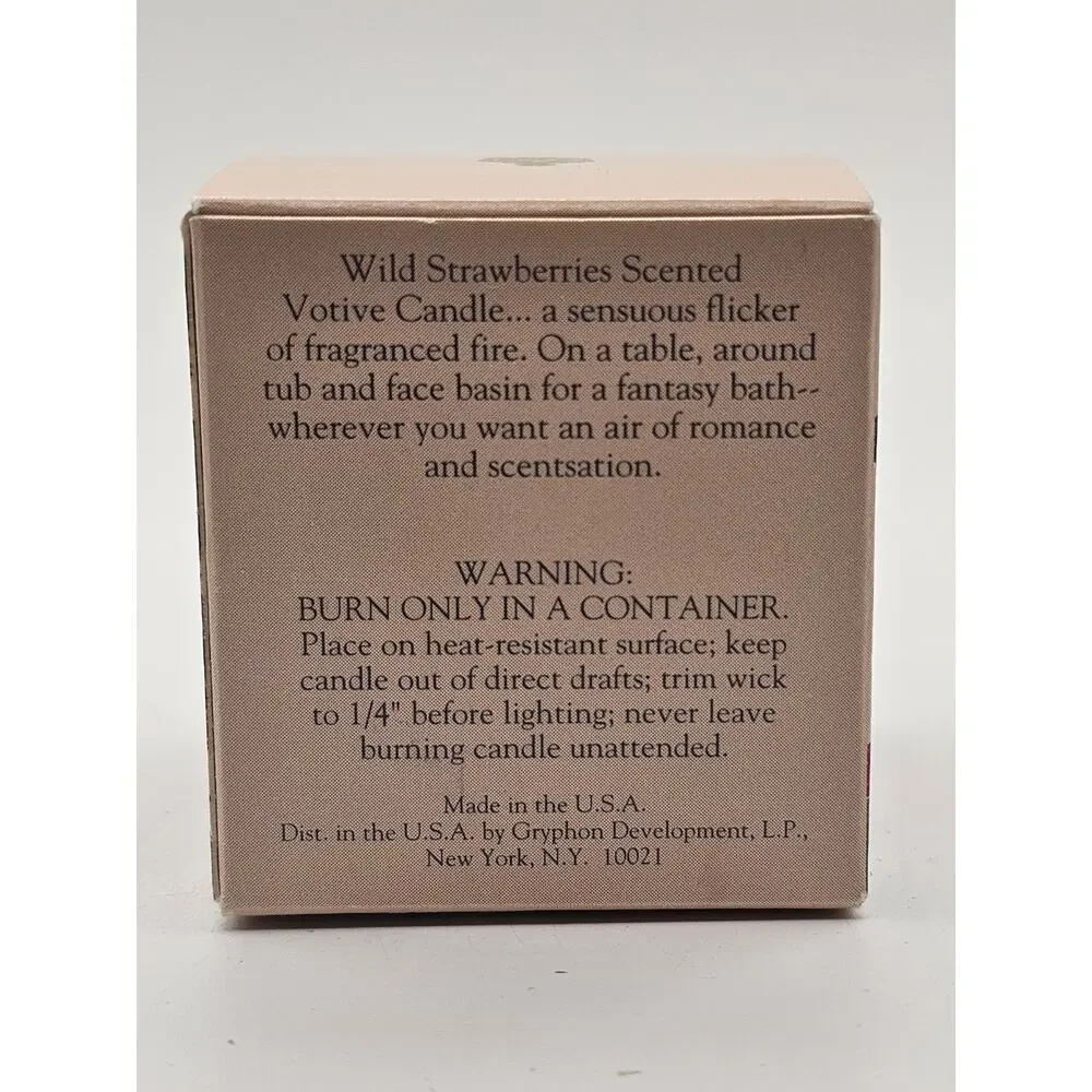 VTG‎ NOS Victoria's Secret WILD ENGLISH GARDEN SCENTED CANDLE Wild Strawberries